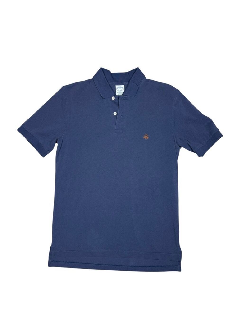 Brooks Brothers Navy Blue Performance Polo Slim Fit Shirt Size Medium